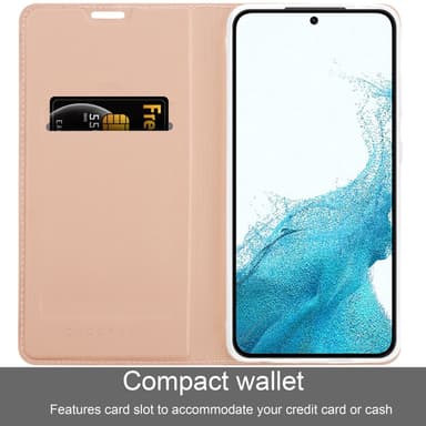 Samsung Galaxy S22 lommebokdeksel etui (rosa)