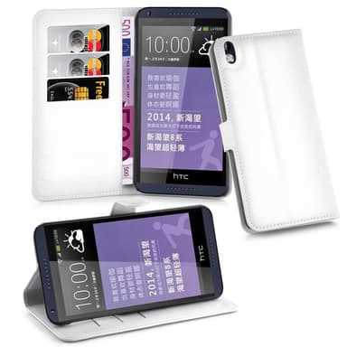 HTC Desire 816 Deksel Etui Case (hvit)