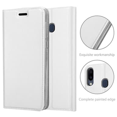 Samsung Galaxy M20 lommebokdeksel etui (sølv)