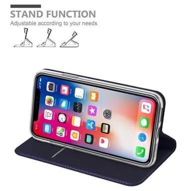 iPhone X / XS lommebokdeksel etui (blå)