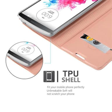 LG G3 lommebokdeksel etui (rosa)