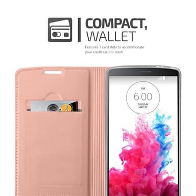 LG G3 lommebokdeksel etui (rosa)