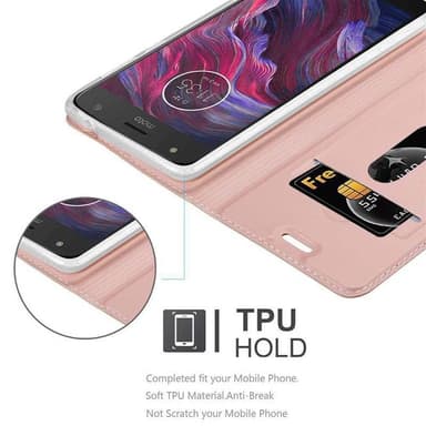 Motorola MOTO X4 lommebokdeksel etui (rosa)