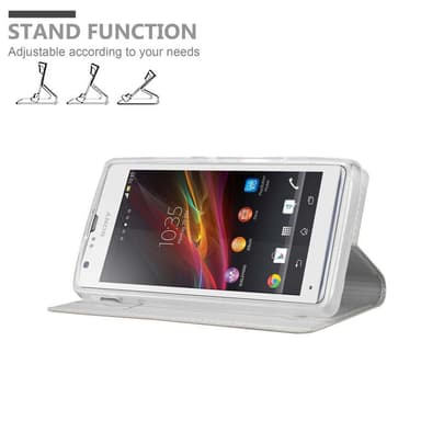 Sony Xperia SP lommebokdeksel etui (sølv)