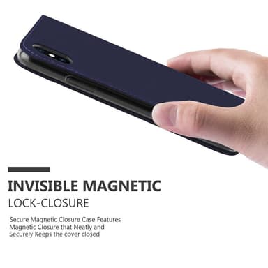 iPhone X / XS lommebokdeksel etui (blå)