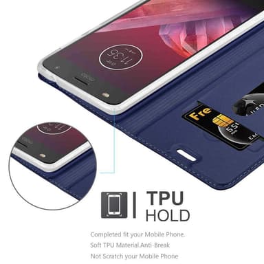 Motorola MOTO Z2 lommebokdeksel etui (blå)