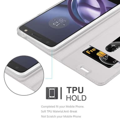 Motorola MOTO Z PLAY lommebokdeksel etui (sølv)
