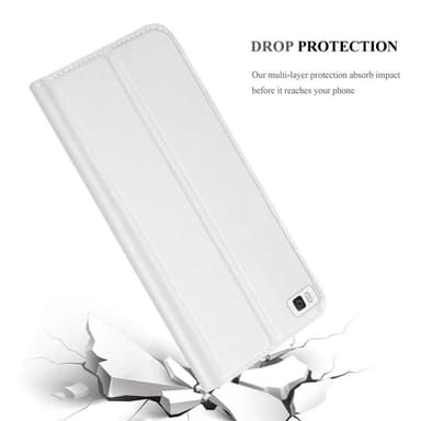 Huawei P8 lommebokdeksel etui (sølv)