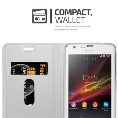 Sony Xperia SP lommebokdeksel etui (sølv)