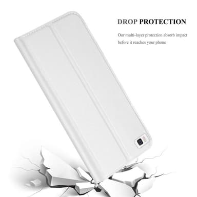 Huawei P8 lommebokdeksel etui (sølv)