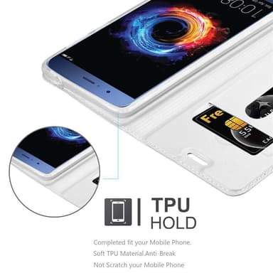 Honor 8 PRO lommebokdeksel etui (sølv)