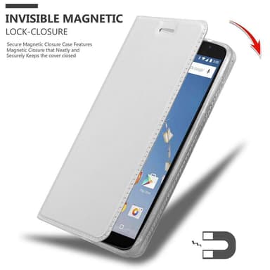 Motorola Google NEXUS 6 lommebokdeksel etui (sølv)