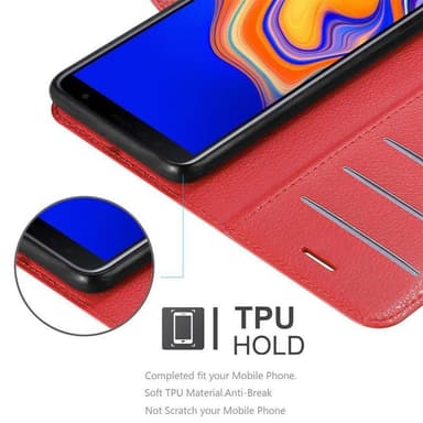Samsung Galaxy J4 PLUS Deksel Etui Case (rød)