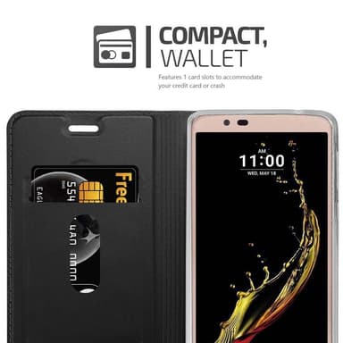 LG K10 2016 lommebokdeksel etui (svart)