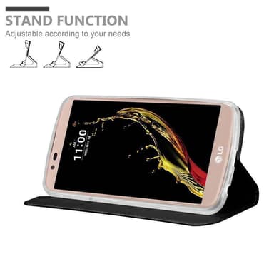 LG K10 2016 lommebokdeksel etui (svart)