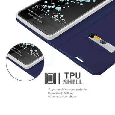 HTC U ULTRA lommebokdeksel etui (blå)
