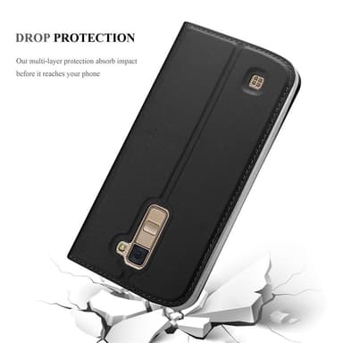 LG K10 2016 lommebokdeksel etui (svart)