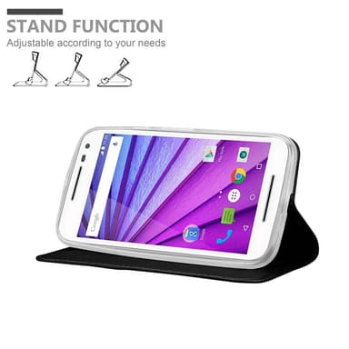 Motorola MOTO G3 lommebokdeksel etui (svart)