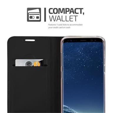Samsung Galaxy S8 lommebokdeksel etui (svart)