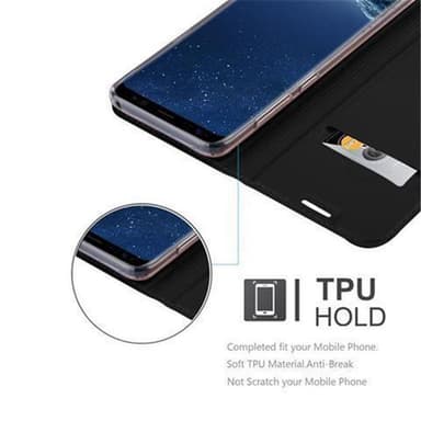 Samsung Galaxy S8 lommebokdeksel etui (svart)