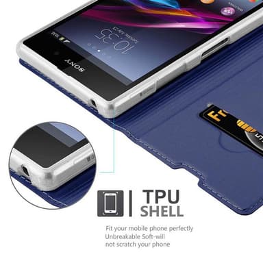 Sony Xperia Z1 lommebokdeksel etui (blå)