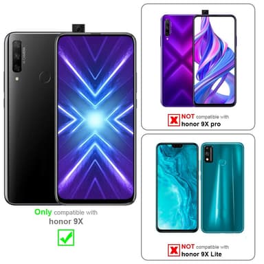 Honor 9X Deksel Etui Case (rød)