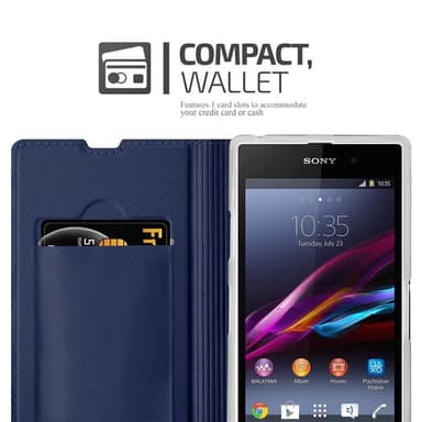 Sony Xperia Z1 lommebokdeksel etui (blå)