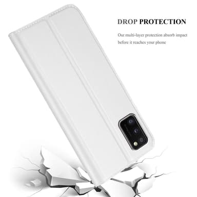 Samsung Galaxy A41 lommebokdeksel etui (sølv)