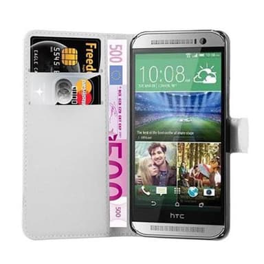 HTC ONE M8 MINI Deksel Etui Case (hvit)