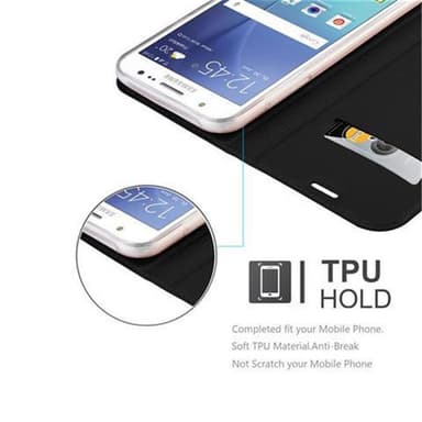 Samsung Galaxy J5 2015 lommebokdeksel etui (svart)