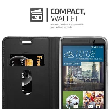 HTC ONE M9 lommebokdeksel etui (svart)