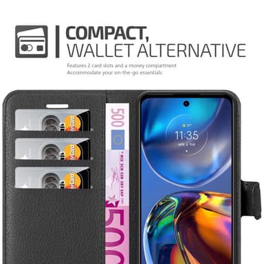 Motorola MOTO E32 4G / E32S Deksel Etui Case (Svart)