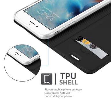 iPhone 6 / 6S lommebokdeksel etui (sølv)