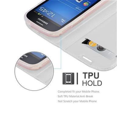 Samsung Galaxy TREND LITE lommebokdeksel etui (sølv)