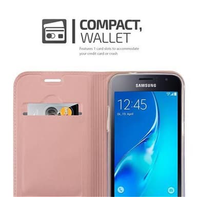 Samsung Galaxy J1 2016 lommebokdeksel etui (rosa)