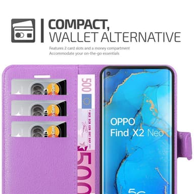 Oppo FIND X2 NEO Deksel Etui Case (lilla)