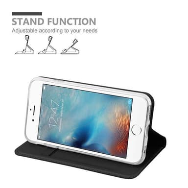 iPhone 6 / 6S lommebokdeksel etui (sølv)