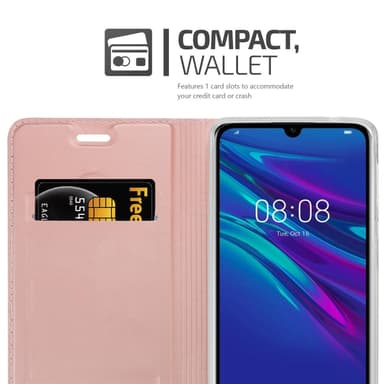 Huawei Y6 2019 lommebokdeksel etui (rosa)