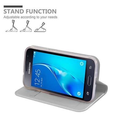 Samsung Galaxy J1 2016 lommebokdeksel etui (sølv)