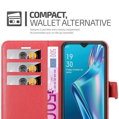 Oppo A12 Deksel Etui Case (rød)