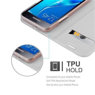 Samsung Galaxy J1 2016 lommebokdeksel etui (sølv)