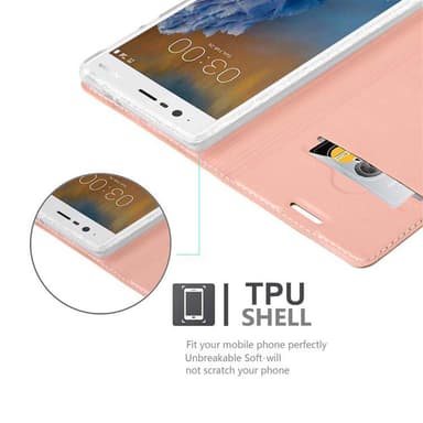 Nokia 3 2017 lommebokdeksel etui (rosa)