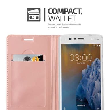 Nokia 3 2017 lommebokdeksel etui (rosa)