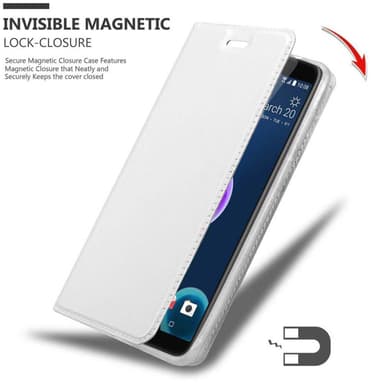 HTC Desire 12 lommebokdeksel etui (sølv)