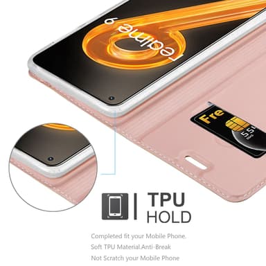 Realme 9 4G / 9 PRO+ lommebokdeksel etui (rosa)