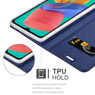 Samsung Galaxy M33 5G lommebokdeksel etui (blå)