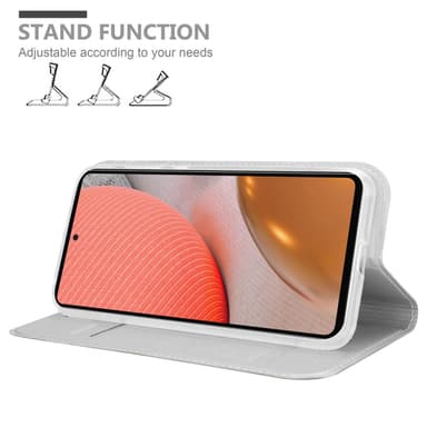 Samsung Galaxy A72 4G / 5G lommebokdeksel etui (sølv)