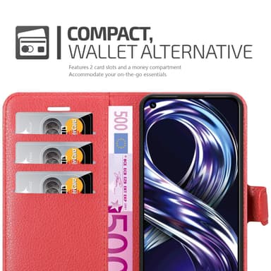 Realme 8i / Narzo 50 4G Deksel Etui Case (rød)