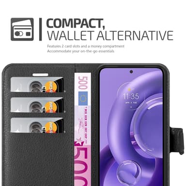 Motorola EDGE 30 NEO Deksel Etui Case (Svart)