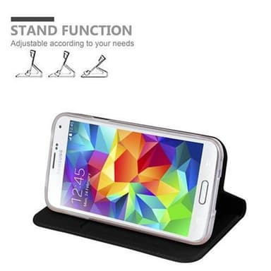 Samsung Galaxy S5 / S5 NEO lommebokdeksel etui (svart)